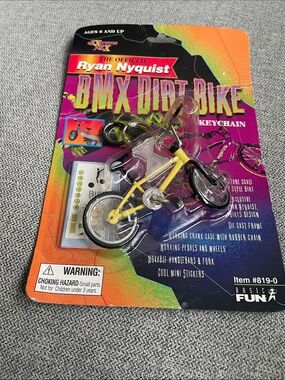 Yellow BMX Dirt Bike Keychain